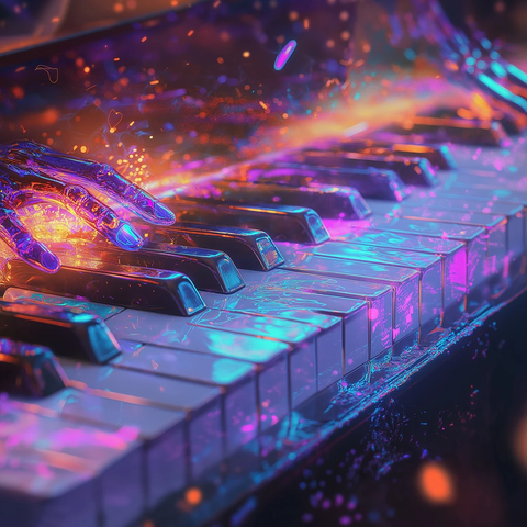 钢琴键爆发多彩社交品牌风格