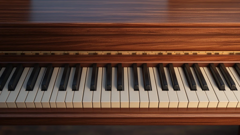 钢琴键盘正面高清特写