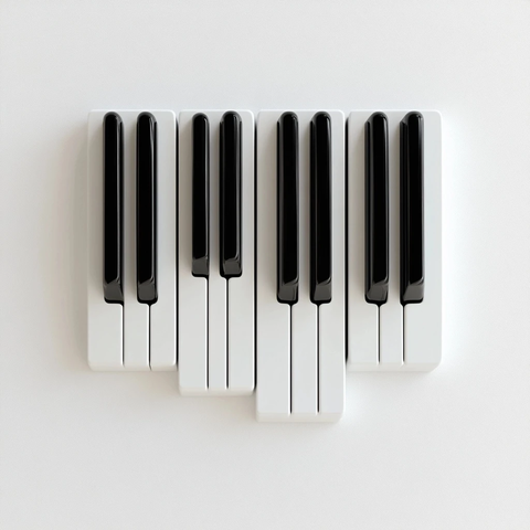 漂浮钢琴键低光效果