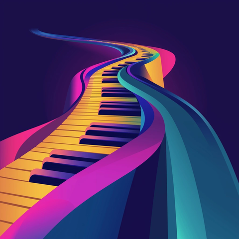 波浪钢琴键延展路径