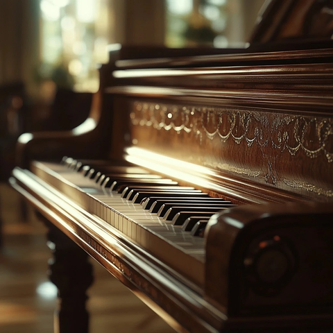 钢琴自然光摄影