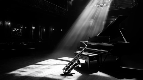 空爵士夜店钢琴与萨克斯