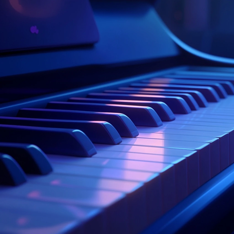钢琴键盘蓝调密室