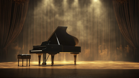 舞台钢琴与芭蕾舞者