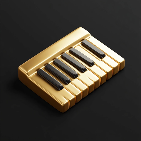 金色电子琴图标