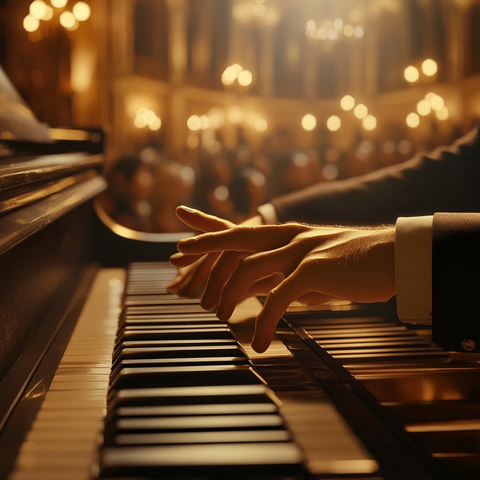 三指钢琴家演奏简约钢琴