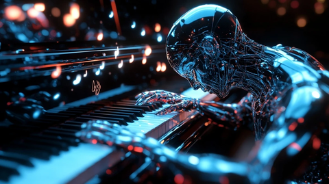 人形机器人弹奏钢琴