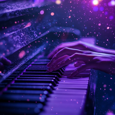 钢琴演奏手部特写