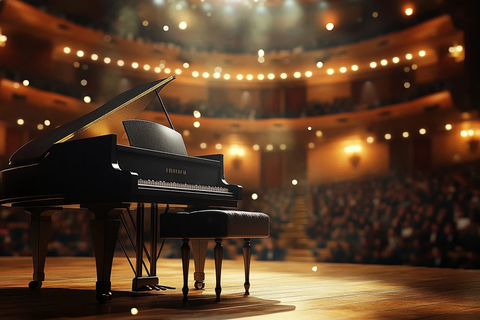 钢琴演奏舞台表演观众聆听