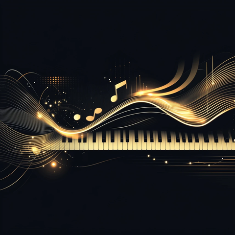 音乐频道背景声波吉他钢琴