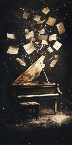 梦幻钢琴与飘散乐谱
