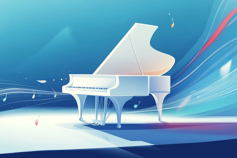 白色钢琴音乐节奏
