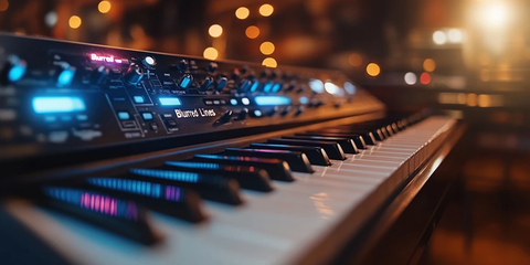 录音室中的乐谱与音频波形