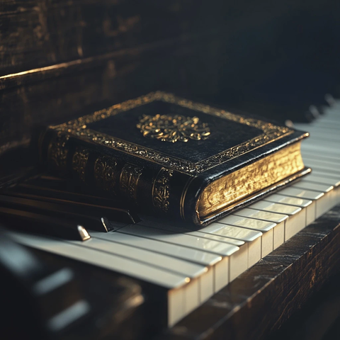 圣经放在钢琴上