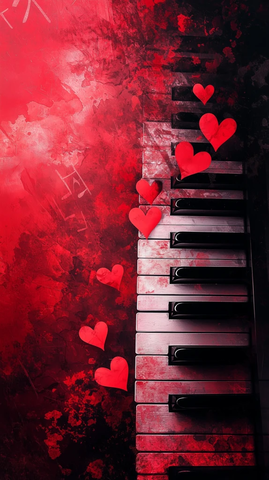钢琴键上的破碎之心