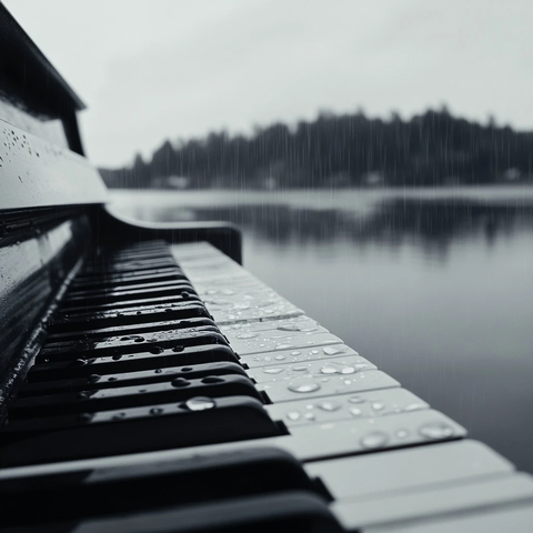 雨中钢琴键与化学仪器