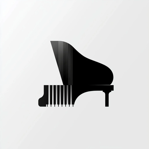 抽象钢琴盖简约线条设计
