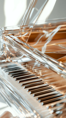 透明钢琴手指演奏