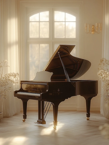 简约钢琴教学海报设计