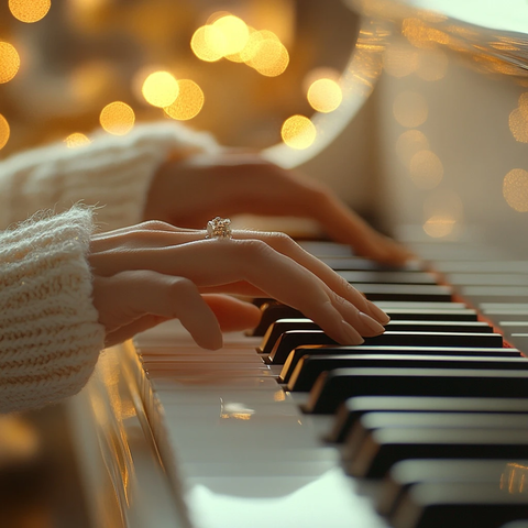 手工钢琴演奏优雅瞬间