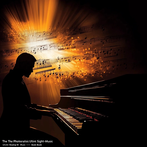 音乐书封面带音符钢琴键