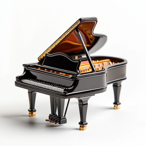 手工微型白色钢琴