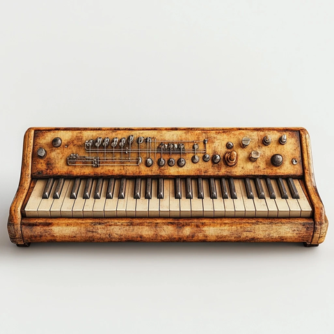 复古乐器图标白背景图