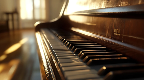 钢琴近距离特写