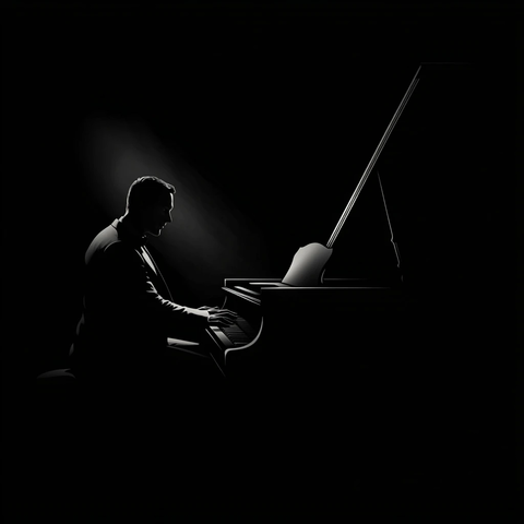 爵士风格钢琴剪影