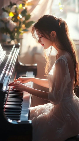 女子钢琴演奏