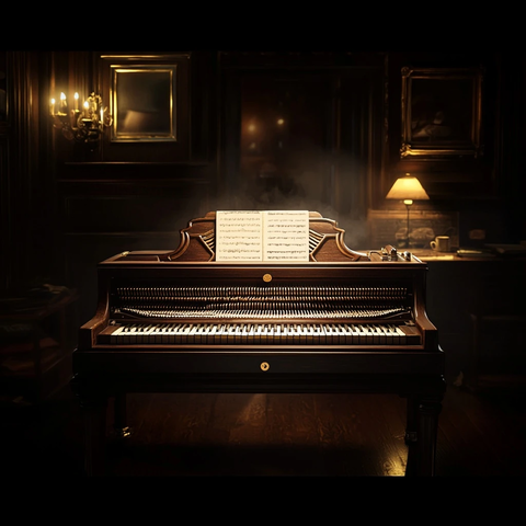 钢琴打字机独坐暗室