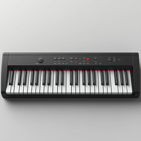 黑色电子钢琴水平放置