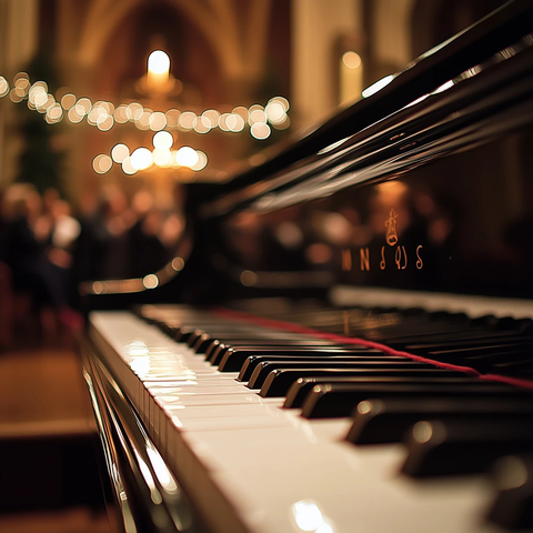 教堂内钢琴演奏与合唱