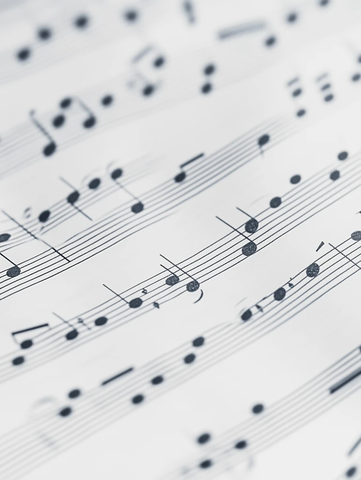 白色背景灰音符分布