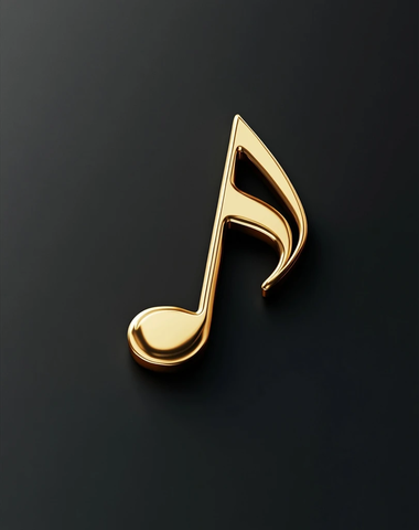金色音符立体图标