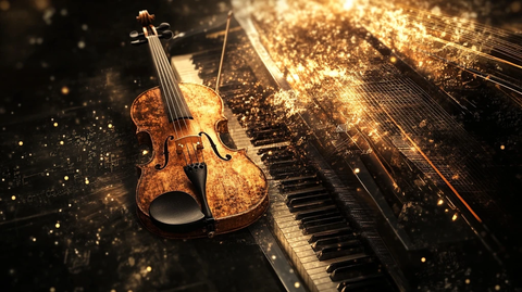 钢琴吉他弦乐音乐组合