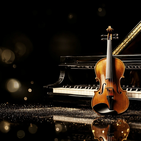 小提琴钢琴灯光设计展示