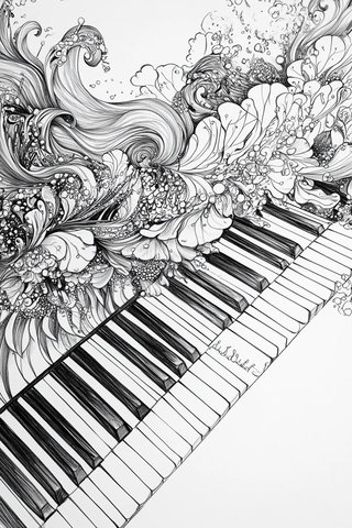 夏日键盘音乐绘图