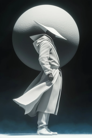 达利风格迪奥男装插画