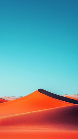 沙漠红橙色对称景观