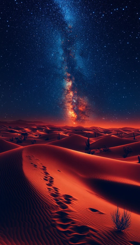 沙漠夜晚仙人掌电音