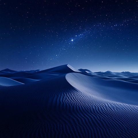 沙漠夜晚星光沙纹