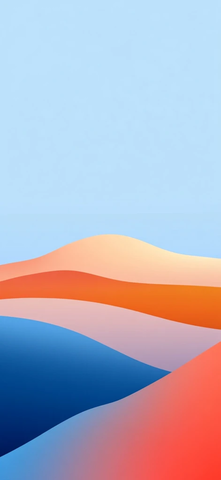 蓝色渐变抽象形状壁纸