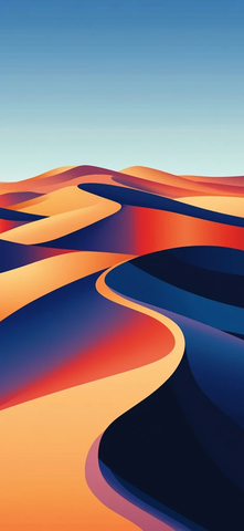 蓝色渐变沙漠彩丘