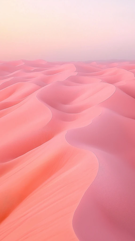 粉色沙丘低阳阴影