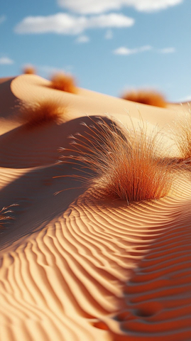 沙漠沙地细草特写