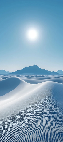 白沙丘对称构图