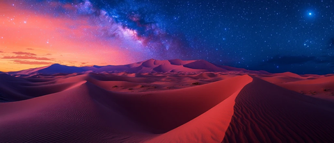 夜空繁星沙漠实景