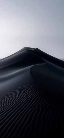 黑沙丘灰天空极简构图