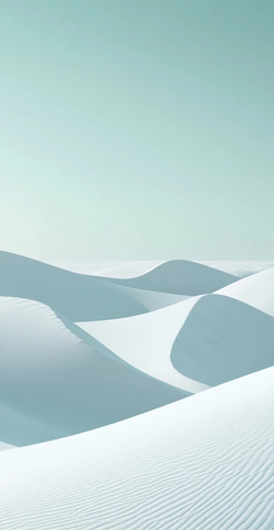 蓝色渐变沙漠绿洲